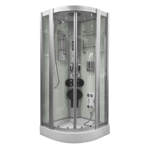 Cabina de dus cu hidromasaj si sauna, cadita slim 90 x 90 x 220 cm - Img 2