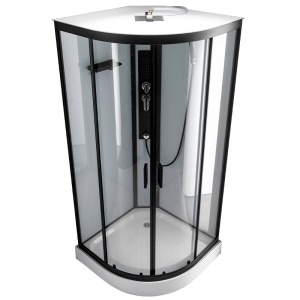 Cabina de dus de colt Clara 02A, Cu Hidromasaj, Dimensiune 80x80cm - Img 21
