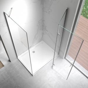 Cabina de dus din sticla securizata 6 mm cu rame cromate KZ20E 110 x 80 cm - Img 5