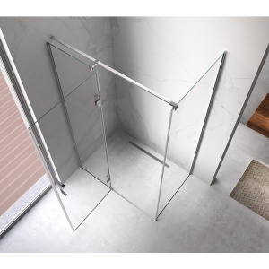 Cabina de dus dreptunghiulara cu cadita de dus, Culoare Negru, Dimensiune 120X100 cm, Finisaj Crom - Img 21