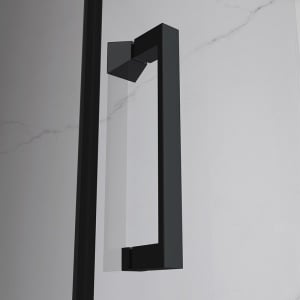 Cabina de dus dreptunghiulara cu usi duble rama neagra KZ12D-BL 120 x 80 cm - Img 12
