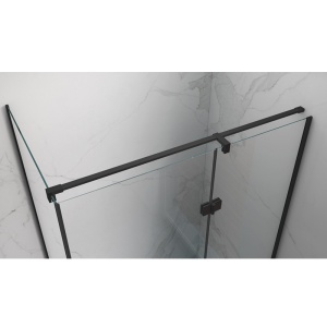 Cabina de dus dreptunghiulara din sticla securizata cu rame negre KZ03A 100 x 90 cm - Img 9