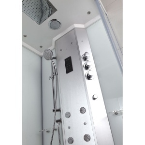 Cabină de dus MUE-H1000-22R montaj dreapta, neagra, cu hidromasaj si sauna cu aburi - Img 2
