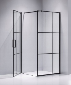 Cabina de dus patrata cu cadita de dus inclusa BS13A/SXL02A 80 x 80 cm negre - Img 10