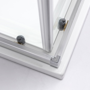Cabina de dus patrata din sticla securizata 5mm si rame cromate cu cadita neagra inclusa KZ93A-ST02A 80 x 80 cm - Img 7