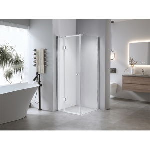 Cabina de dus patrata din sticla securizata cu finisaje cromate KZ1390A 80 x 80 cm - Img 5