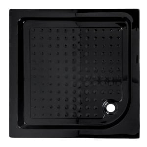 Cabina de dus patrata din sticla securizata si cadita neagra antialunecare KZ93C/SXL02C 100 x 100 cm - Img 11