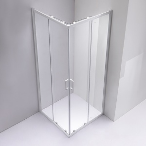 Cabina de dus patrata din sticla securizata si rame cromate KZ93A 80 x 80 cm - Img 5