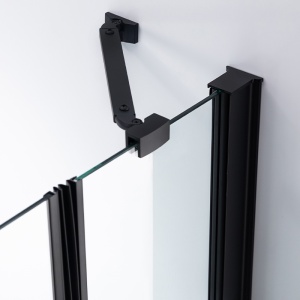Cabina de dus patrata KZ25 negru mat 80 x 80 cm sticla 6 mm - Img 13