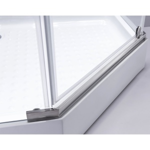 Cabina de dus pentagonala cu cadita inclusa rame cromate KZ91B/SXL07B 90 x 90 - Img 5