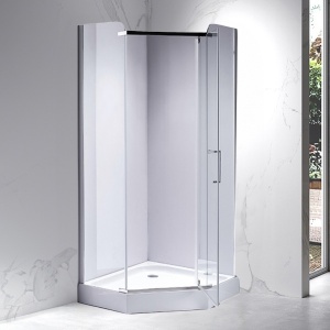 Cabina de dus pentagonala cu cadita inclusa rame cromate KZ91B/SXL07B 90 x 90 - Img 15