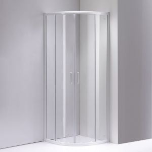 Cabina de dus pentagonala cu rame albe si cadita alba antialunecare KZ94B-SXL01B 90 x 90 cm - Img 2