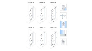 Cabina de dus pliabil Rea Fold N2 Modul 80X80 - Img 4