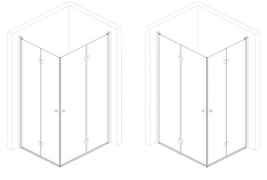 Cabina de dus pliabila Veldman Oslo Duo crom 70 x 110 cm sticla 6 mm - Img 9