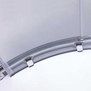 Cabina de dus semicirculara din sticla securizata cu cadita alba slim KZ101B/ST01B 90 x 90 cm - Img 22