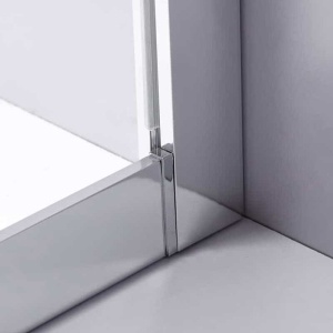 Cabina de dus semicirculata din sticla securizata 6 mm cu rame cromate si cadita neagra KZ101A-SXL01A 80 x 80 cm - Img 11