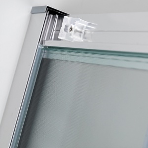 Cabina de dus semirotunda montaj dreapta din sticla securizata mata si rame cromate Maja 115 x 85 mm - Img 16