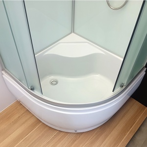 Cabina dus Semicerculara cu cadita WSH304B , sticla mata, dimensiune 90x90 - Img 18