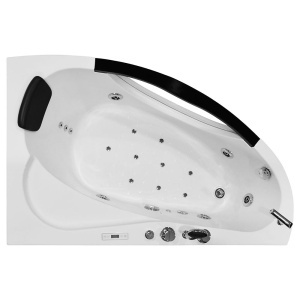 Cada baie cu hidromasa si SPA Black pentru o persoana, montaj dreapta, 169 x 90 x 56 cm - Img 2