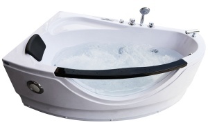 Cada baie cu hidromasa si SPA Black pentru o persoana, montaj stanga, 169 x 90 x 56 cm - Img 8