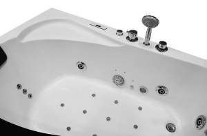 Cada baie cu hidromasa si SPA Black pentru o persoana, montaj stanga, 169 x 90 x 56 cm - Img 18
