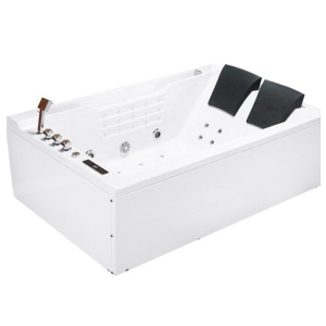 Cada cu hidromasaj dubla cu incalzitor Fenix 606AH montaj dreapta, 180 x 120 cm, alb lucios