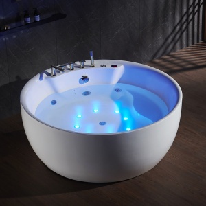 Cadă de baie albă cu spa și hidromasaj PRO-18027 – 180 × 180 × 60 cm - Img 16