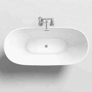 Cada de Baie de Sine Statatoare 150x75x68cm ,Design Modern si Elegant, Culoare Alb - Img 5