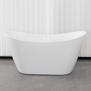 Cada De Baie De Sine Statatoare 160x75x73cm, Design Elegant , Culoare Alb - Img 8