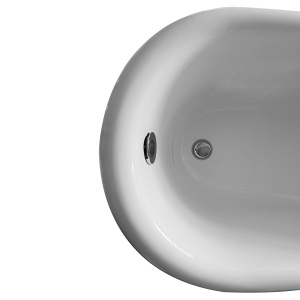 Cada de Baie de Sine Statatoare 170x75x75cm, Design Modern, Culoare Alb - Img 6
