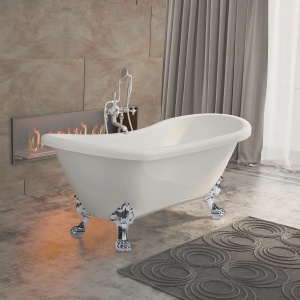 Cada de baie Florida Vest,cu picioare, dimensiune 175x72cm alb. - Img 4