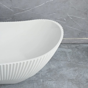 Cadă de baie freestanding acrilică Atena White 170 cm - Img 4