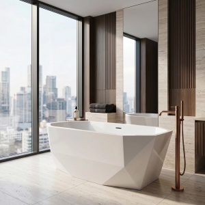 Cada de baie freestanding,alba, Rea Diamanti 170 - Img 6