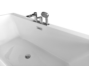 Cada de baie freestanding cu baterie Crom inclusa, dimensiuni 150X75X58CM - Img 7