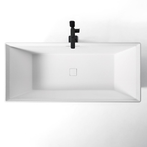 Cadă de baie freestanding cu strat rezistent la abraziune MUE-D001W, alb mat 170 x 75 x 60 cm - Img 5