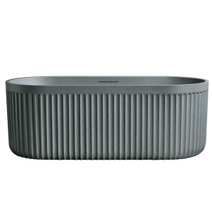 Cadă de baie freestanding cu strat rezistent la abraziune, MUE-D006GG, gri granit, 170 x 75 x 60 cm