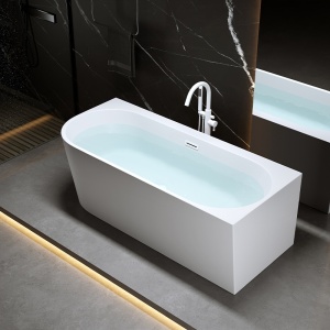 Cada de baie freestanding, montaj dreapta, Mera 509B – 150 x 75 cm, alb mat - Img 8