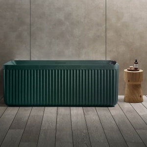 Cada de baie freestanding MUE-D005-1MG Exclusiv 170 x 75 cm, finisaj piatra verde malachit mat - Img 3