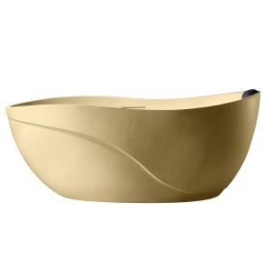 Cada de baie freestanding ovala MUE-D007CP cappuccino mat, textura de piatra – 170 x 80 cm