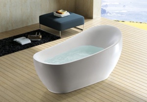 Cada de baie PRO LAURA 150 cm , free-standing, design modern, Alba - Img 4