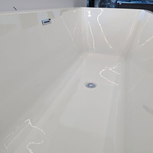 Cada de baie SOFIA 515C, Dimensiune 160x75cm, Culoare Alb, Deversor Crom - Img 12