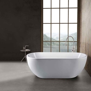 Cadă freestanding Florida, Aura, cu instalație completă, culoare alb, dimensiune 180x84.5cm - Img 2