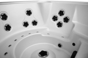 Cada spa cu hidromasaj rotunda, jacuzzi exterior PRO 1415 pentru 6 persoane 200 x 200 x 90 cm - Img 5