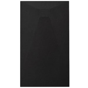 Cadita de dus dreptunghiulara slim imitatie piatra Riko 90 x 70 cm neagra - Img 11
