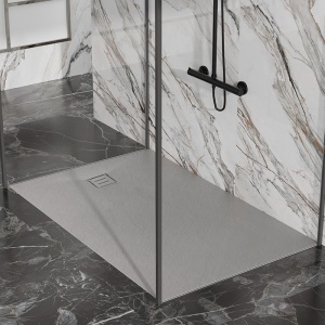 Cadita de dus dreptunghiulara slim RIKO 100 x 80 cm gri - Img 7