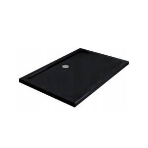 Cadita de dus dreptunghiulara slim ST06C 120x100 cm neagra - Img 3