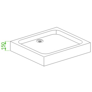 Cadita de dus HIGH SXL04B, Design Modern 110x90cm, Culoare Alb - Img 10