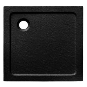 Cadita de dus patrata slim imitatie piata Stone Square 70 x 70 cm neagra - Img 7