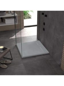 Cadita de dus Rea Bazalt , Dimensiune 90x90 , Culoare Grey - Img 3