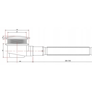 Cădiță de duș rectangulară slim ST03E, albă, 90x80 cm - Img 5